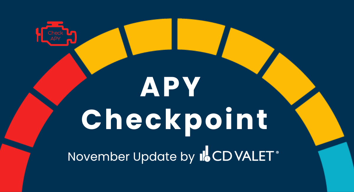 CD Rate Trends in November 2025 – CD Valet’s CD APY Checkpoint Reveals Slight Rate Decline Across Most Terms