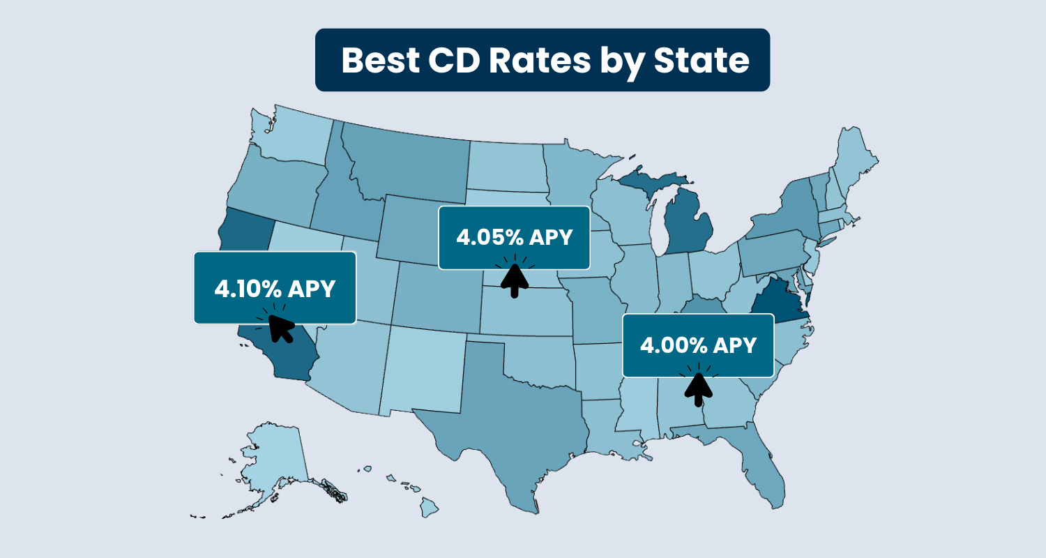 CD Valet Best Rates Map Shows Where Savers Can Find the Best 12-Month CD Rates by State